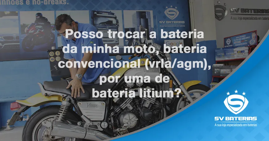 Bateria de Lítio para moto pode ser trocada por uma convencional